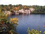 Atop the mountain pond.