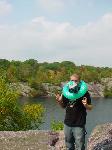 Me and a float we found in the woods.