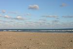 The beach and some clouds.