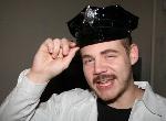 Cop with a moustache?